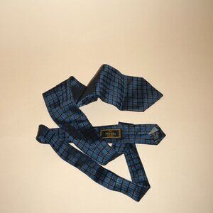 “Fendi” Zucchino Cravatte Silk Blue Monogram Tie
